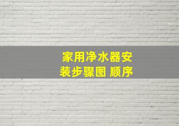 家用净水器安装步骤图 顺序